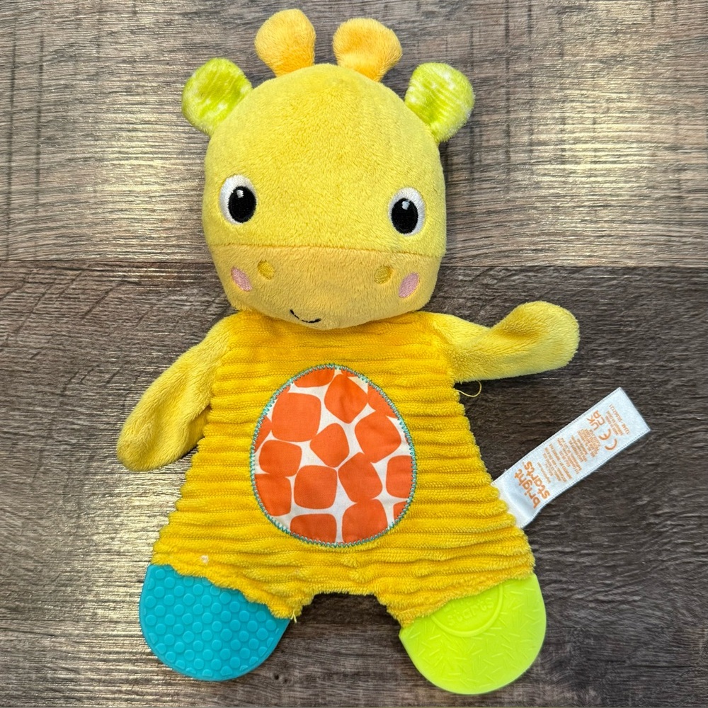 Bright Starts Plush Baby Teething Toy Lovey Giraffe Colorful BPA Free